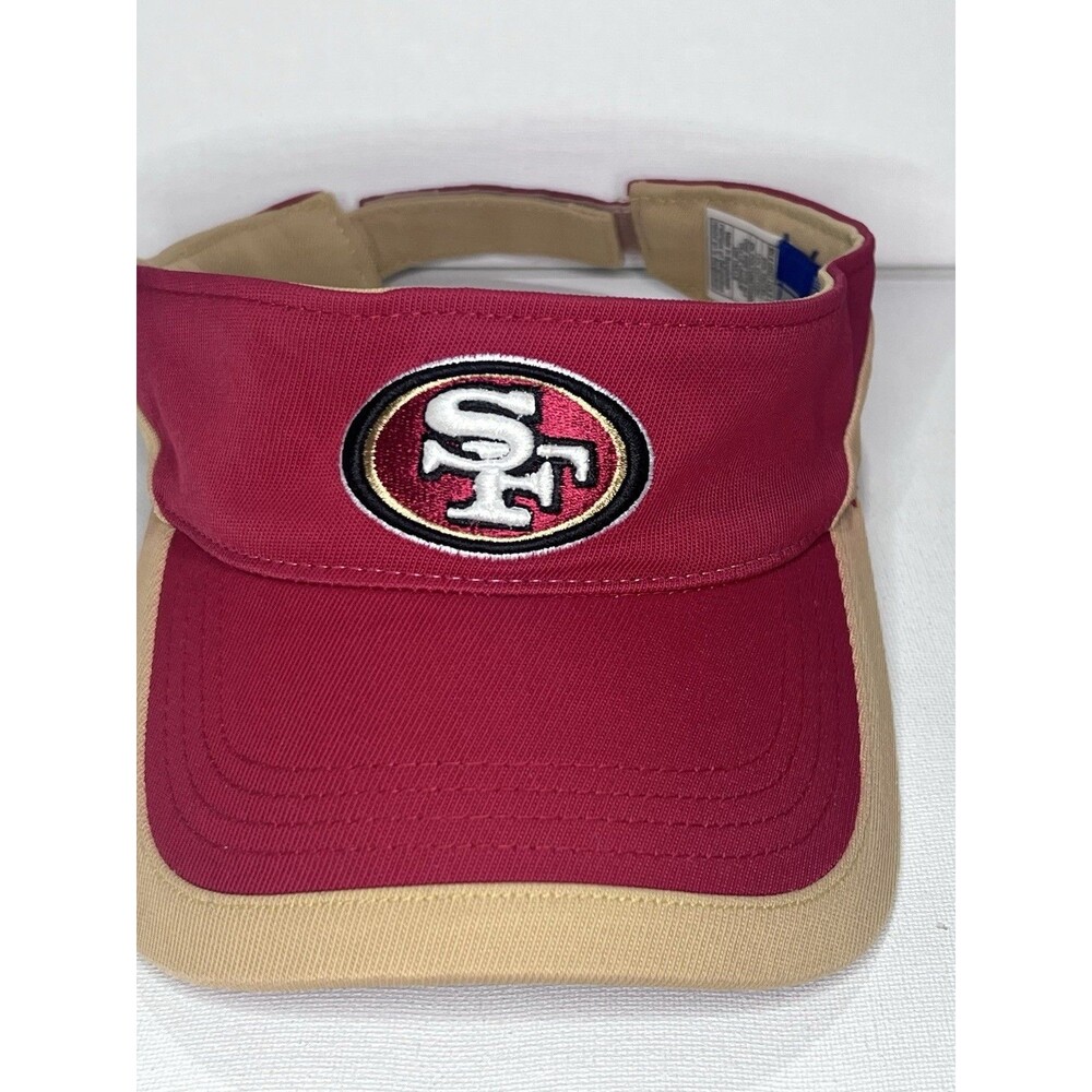 Vintage SanFrancisco 49ers Reebok NFL On Field Visor Hat Red Gold Adjustable Y2K